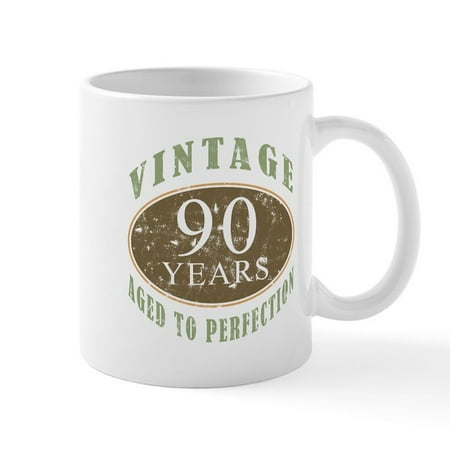 

CafePress - Vintage 90Th Birthday Mug - 11 oz Ceramic Mug - Novelty Coffee Tea Cup