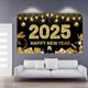thumbnail image 5 of Fondo negro de Feliz Año Nuevo, decoración de fiesta de fondo de Feliz Año Nuevo, el diseño está lleno de una atmósfera agradable, 5 of 5