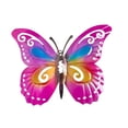 thumbnail image 1 of Adorno de pared de mariposa de hierro, escultura artística de mariposa para jardín. Rosa, 1 of 9