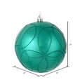 thumbnail image 3 of Vickerman 6" Teal Candy Ornament with Circle Glitter Pattern, 3 per Bag, 3 of 4