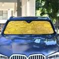 thumbnail image 4 of Universal Fit Accordion Auto Sunshade Windshield Sunshade 55'' x 27.6'' Yellow Lemon Slices, 4 of 8