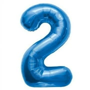 NORTHSTAR BALLOONS Number 2 - Blue Helium Foil Balloon - 34 inch