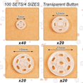 thumbnail image 2 of Zshan 100 pcs Snap Buttons Sewing Snap Fastener Invisible Plastic Button for DIY Clothing Sewing Shirt Button, 7mm, 12mm, 15mm, 21mm (Clear Color), 2 of 5