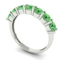 thumbnail image 2 of 1.19 ctw Wedding Band for Women - 18K White Gold Simulated Green Diamond Stackable Eternity Ring, 2 of 6