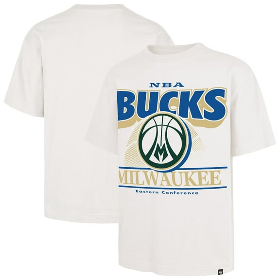 Men's-'47  White Milwaukee Bucks City Edition Shifty Foundation T-Shirt