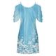 thumbnail image 5 of Puntoco Vestido Casual De Mujer Con Cuello Redondo Y Manga Corta Con Hombros Descubiertos, Vestido De Manga Corta Con Cuello Redondo, Azul L,Regalos Para Mujer Joven, 5 of 5