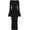 Black, variant on PRETTYGARDEN Women's Bodycon Maxi Dress Fall Fashion Long Bell Sleeve Ruched Fitted Elegant Cocktail Party Slit Dresses