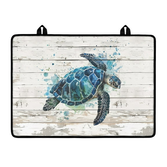 ZIATUBLE Stove Top Cover for Electric Stove Oil-Proof Range Cover for Glass Ceramic Top Stove Cooktop Protector Cover For Kitchen Decor, 29 x 21 Inch, Sea Turtle Wood Grain