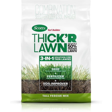 Scotts Turf Builder Thick R Lawn Grass Seed  Fertilizer and Soil Improver Tall Fescue Mix  40 lbs.