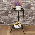 thumbnail image 4 of MRGHusus 2-Tier Black Metal Tall Plant Stand with Rust Resistance for Indoor/Outdoor Use, 4 of 5