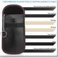 thumbnail image 5 of Jaula de Faraday antipiratería para llaves de coche de tamaño universal, funda Faraday portátil con llavero, textura de fibra de carbono, paquete de 2, 5 of 5