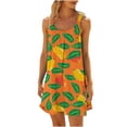 thumbnail image 3 of VBTAPA Womens Summer Dresses 2025 Trendy Printed Sleeveless Mini Dress Casual Beach Sundresses Swimsuit Coverups on Sale Multicolor S, 3 of 7