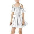 thumbnail image 2 of Ruyang Toddler Backless Smocked Dress Halter Solo A-Line Ruffles Pleated Dresses Summer Cute Casual Short Dresses for Girls, 2 of 8