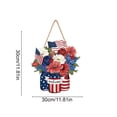 thumbnail image 3 of Patriotic Wooden Hanging Sign Flag Wood With Rope For 4th Of July Front Porch Home Deco, 3 of 6