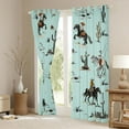 thumbnail image 3 of Castle Fairy Southwestern Cowboy Curtains Pack of 2 (42x84 Each) for Kids Teens Adults,Botanical Cactus Curtains Blackout,Western Theme Bedroom Curtains,Ultra Soft Home Decor, 3 of 6