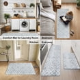 thumbnail image 2 of Soulgenix Kitchen Mats Set, 2 Pcs Kitchen Rug 17.3"×29"+17.3"×59", PVC Water Resistant Non-Slip Mats and Rugs for Comfort Standing, 0.4" Thick Anti-Fatigue Rugs for Kitchen Floor/Sink/Laundry Room, 2 of 8