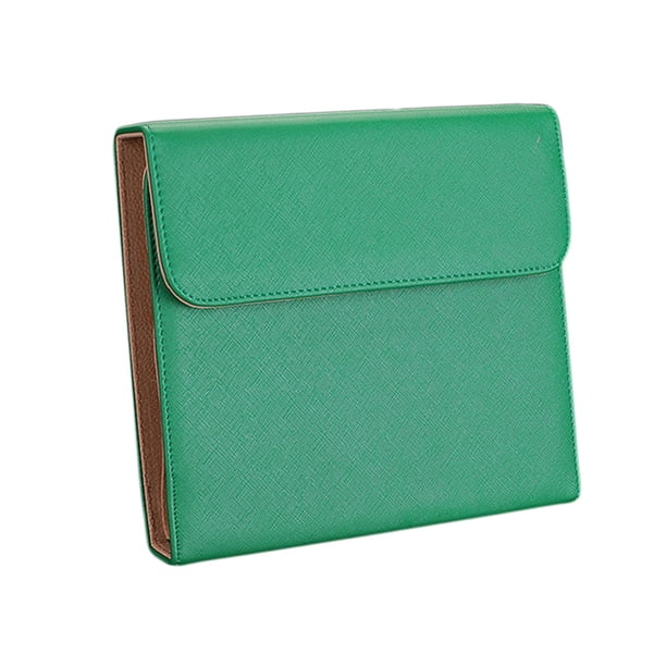Bolsa compacta y práctica de PU para tijeras de peluquero, almacenamiento personal, organizador desmontable de moda para uso en salón, peluquería y cuidado personal. Verde