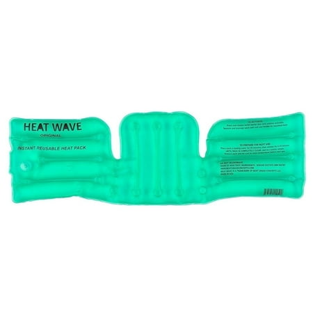 Heat Wave Instant Reusable Heat Packs - Extra Large (6"x18") Shoulder-size Green Medical Grade Vinyl, Click Heat Pack for Aches and Pains, Made in USA
