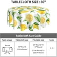 thumbnail image 5 of Lemon Tablecloth Round 60 Inch Ruitic Yellow Table Cloth Waterproof Fabric Farmhouse Tablecloths Decorative for Holiday Home Party Wedding Picnic, 5 of 6