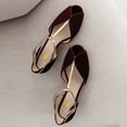 thumbnail image 3 of FSJ Women Adorable Kitten Low Heel D'Orsay Pumps T-Strap Peep Toe Ankle Strap Sandals Vintage Dance Dress Shoes Size 4 Wine, 3 of 4