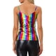 thumbnail image 3 of Camiseta sin mangas metálica para mujer INSPIRE CHIC con tirantes espagueti y espalda descubierta M Multicolor, 3 of 6