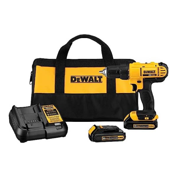 Taladro Atornillador. DeWalt 20V, 2 Baterías, Cargador y Mochila; DCD771C2