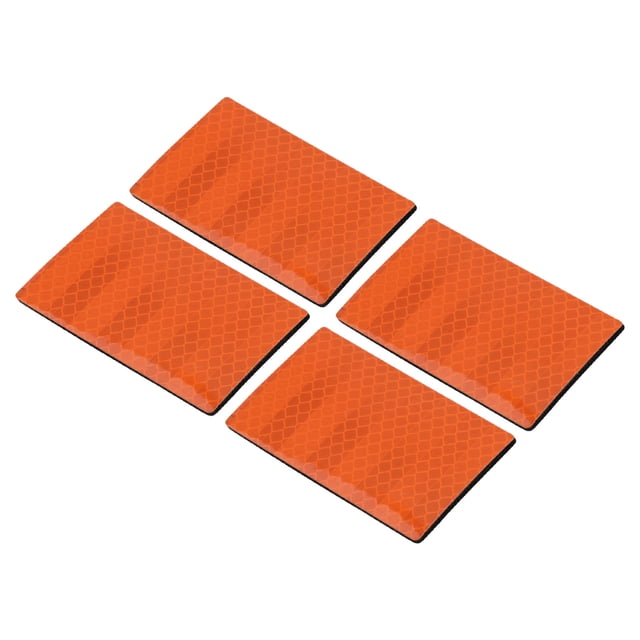 Unique Bargains Patch Réfléchissant 2'x3', 4 Pcs Appliques de Sécurité, Orange