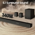 thumbnail image 2 of Restored Hisense 5.1 Channel Soundbar with Wireless Subwoofer AX5100G - Black, 2 of 6