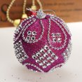 thumbnail image 4 of Single Glitter Christmas Ball Ornament, 8cm Shatterproof Foam Xmas Tree Decor with Rhinestones, Safe for Kids & Pets, Indoor & Outdoor Use C, 4 of 5