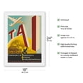 thumbnail image 2 of TAI Airline (Transports Aériens Intercontinenteaux) - Vintage Airline Travel Poster by Vic c.1950 - Japanese Unryu Rice Paper Art Print (Unframed) 18 x 24 in, 2 of 4