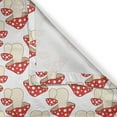 thumbnail image 4 of Ambesonne Mushroom Grommet Curtain Single Panel, Cartoon Style Amanita, 50"x60", Cream Red, 4 of 5