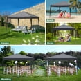 thumbnail image 6 of 10x10 ft Waterproof Outdoor Canopy, SUREGO Pop Up Canopy Tent with 4 Sidewalls, Outdoor Shade with UV Protection, Portable Folding Gazebo with Carry Bag, Adjustable Height – Dark Gray, 6 of 10