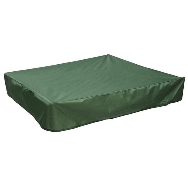 Sandpit Cover 150x150cm Tarpaulin for Sandpit With Drawstring Waterproof Sandpit Beach Garden - Green