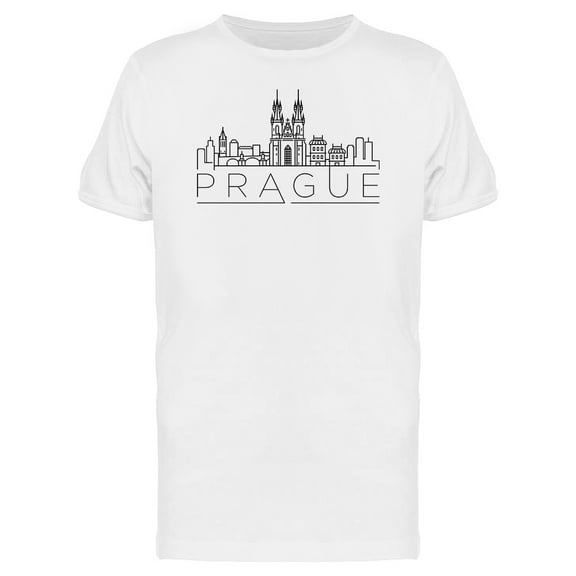 Prague City Skyline Landmark Tee Men's -Image by Shutterstock