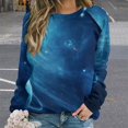 thumbnail image 2 of Sweatshirt For Womens Crewneck Galaxy Star Outer Space Hoodies Teen Girls Cute, 2 of 7