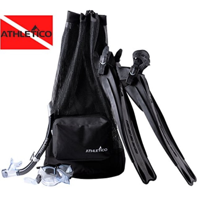 Large Drawstring Mesh Duffel Bag Backpack for Scuba Diving & Snorkeling Gear 