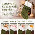 thumbnail image 5 of Unique Bargains Pom-Poms Stocking Luxury Knitted Sock Green 16", 5 of 6