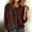 Brown, variant on Dpjklzsn Women's Corduroy Long-Sleeve Peter Pan Collar Button-Front Blouse