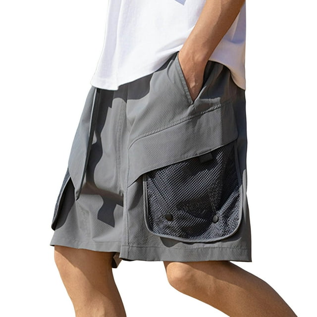 Xdzjlr Shorts de Sport pour Hommes, Été Polyvalent Léger Peut Tre Rangement Inclus Sac de Rangement Doux Shorts Décontractés Coupe Décontractée