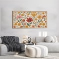 thumbnail image 3 of Boho Flower Wall Art Floral Wall Decor Framed Bloom Wall Painting Colorful Botanical Canvas Artwork for Living Room Bedroom Office 20X40 In, 3 of 10