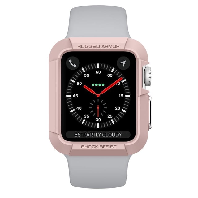 Funda protectora Spigen para Apple Watch Rugged armor serie 3 | 2 | 1 de 42 mm Rose gold