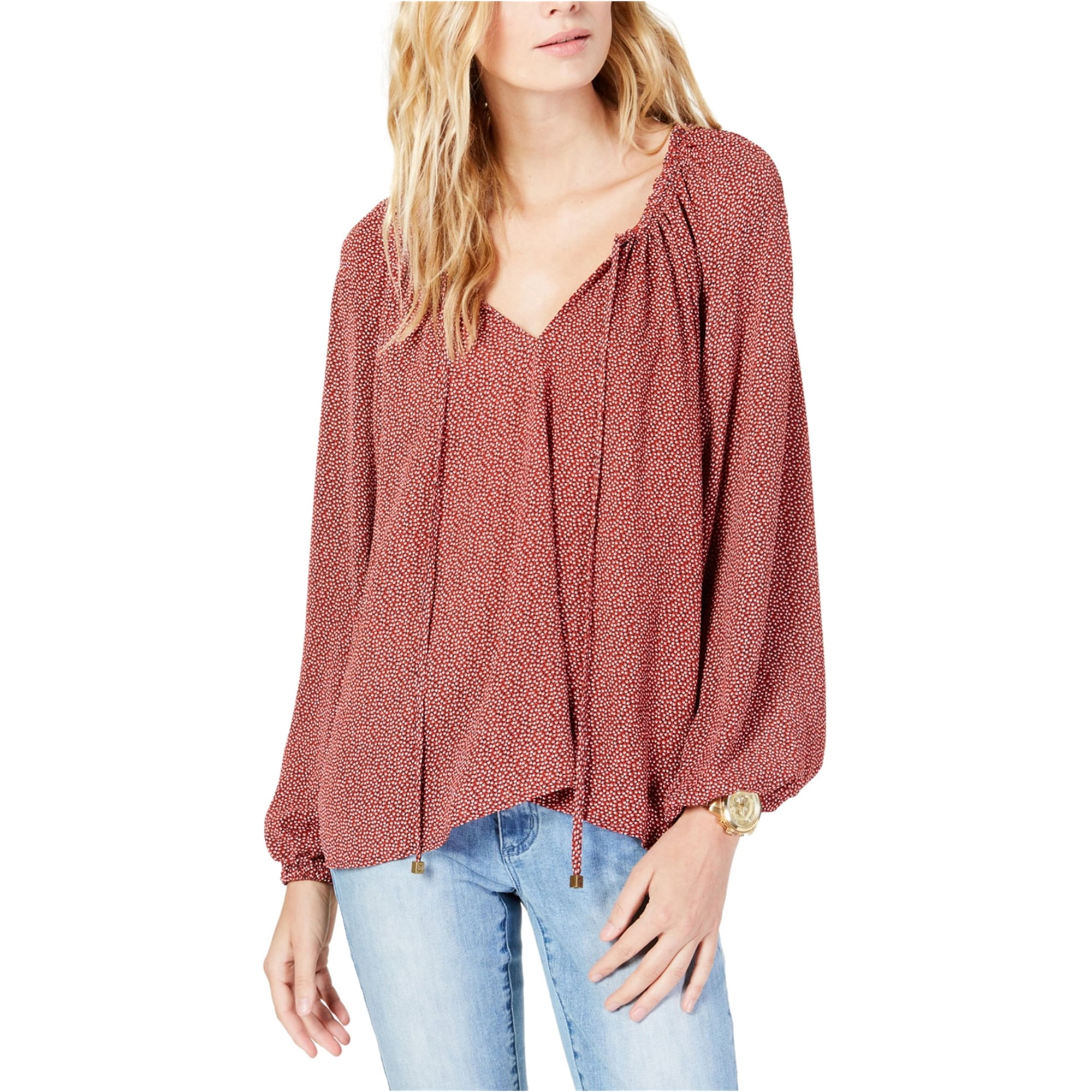 Photo 1 of Michael Kors Womens Garden Bud Peasant Blouse size XL