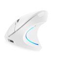 thumbnail image 4 of Plug 2.4G Wireless Vertical Mouse Rechargeable Upright Ergonomic Mouse 3 Adjustable Movement Speed Levels RGB Flowing Light Plug N Play, White, 4 of 7