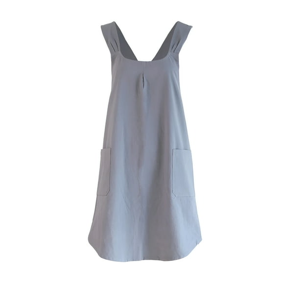 TELOLY Linen Cross Back Kitchen Cooking Aprons for Women with Pockets Cute for Baking Painting Gardening Cleaning apron women
