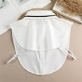 thumbnail image 4 of Detachable Faux Collar | Stylish Layering Accessory for Sweaters, Dresses & Office Wear Under 5$, Hontri Women's Fashion Neck Hoodie Sweater Shirt , White, One Size, 4 of 4