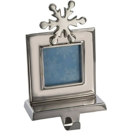 - Kurt Adler Silver Snowflake Picture Frame Stocking Holder