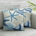 thumbnail image 3 of Nawypu Beach Ocean Starfish Seashell Nautical Coastal Farmhouse Throw Pillow Covers Fall Pillow Case Soft Pillowcase Cushion Covers or Sofa Bed Bedroom Car Chair Living Room Home Decor, 3 of 5