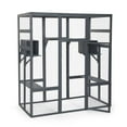 thumbnail image 6 of Spaco Large Multi-Tier Cat House, Fir Wood & Galvanized Net, Polycarbonate Panels, Spacious Interior, Perfect for Indoor & Outdoor Use, 6 of 15
