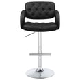thumbnail image 4 of Brandi Adjustable Bar Stool Black and Chrome, 4 of 11