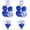 Royal Blue, variant on 4 Set Rose Gold Table Balloons Foil Spray Centerpiece with Rose Gold and Confetti Balloons Stand Kit for Birthday Party, Baby Shower, Wedding, Bridal Shower, Prom, Cake Table Decorations